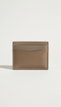 Stone taupe cardholder, perfectly centered horizontally and vertically with equal negative space above and below, color...
