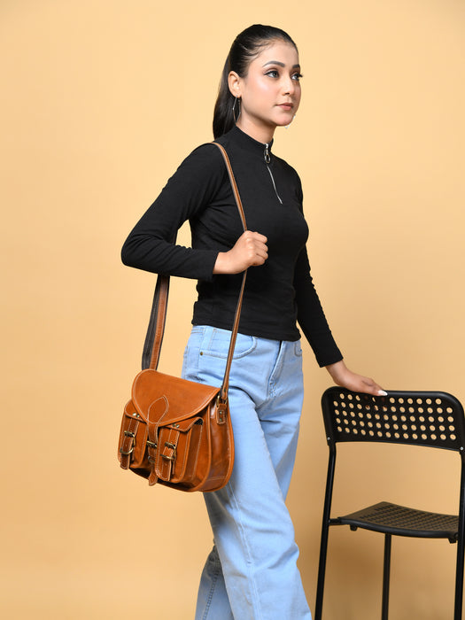 Buffalo Leather Messenger Bag