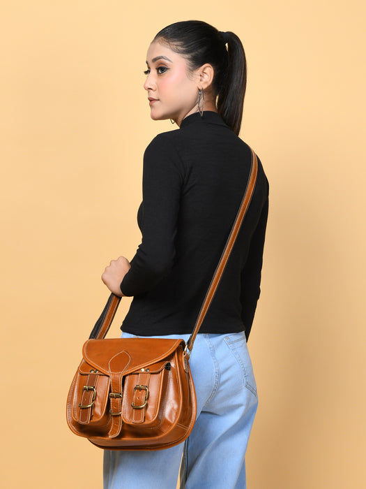Buffalo Leather Messenger Bag