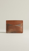 Claystone leather cardholder wallet, Three-quarter angle is default—showing full silhouette and hardware details while...