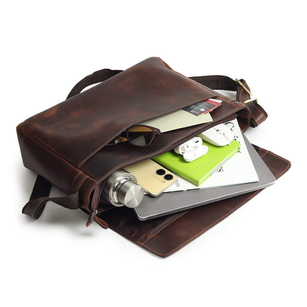 Buffalo Leather Messenger Bag