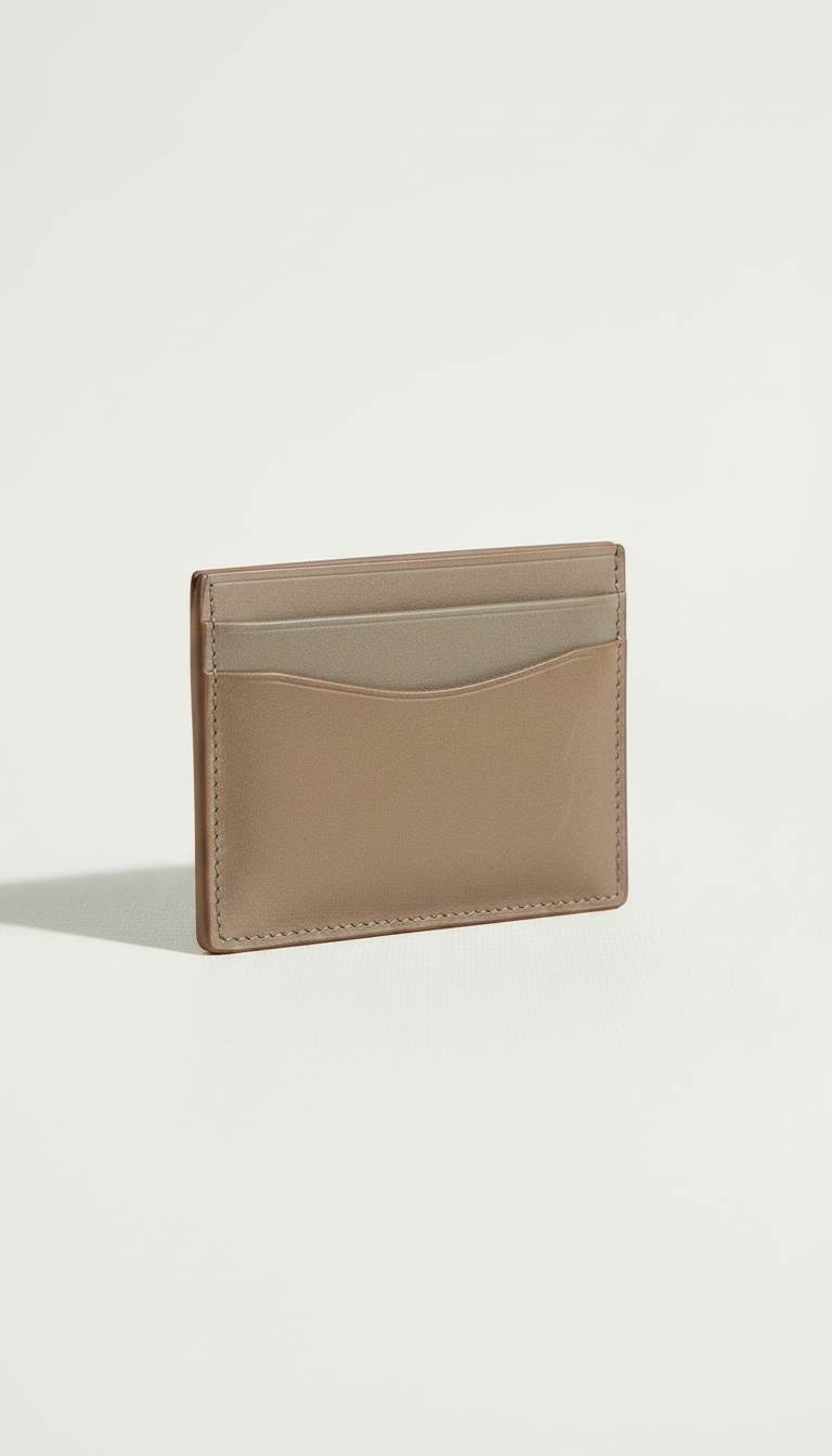 Alternate angle view of Stone Taupe Cardholder