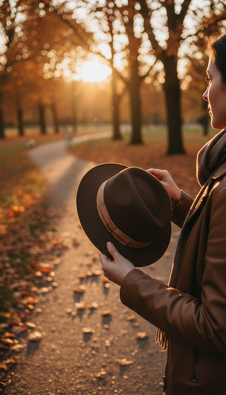 Modern Trilby Hat in use